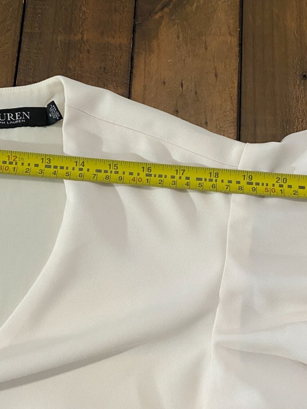 Lauren Ralph Lauren Yaira Ruffle Sleeve Dress - Cream - 18 - EUC - Picture 7 of 9